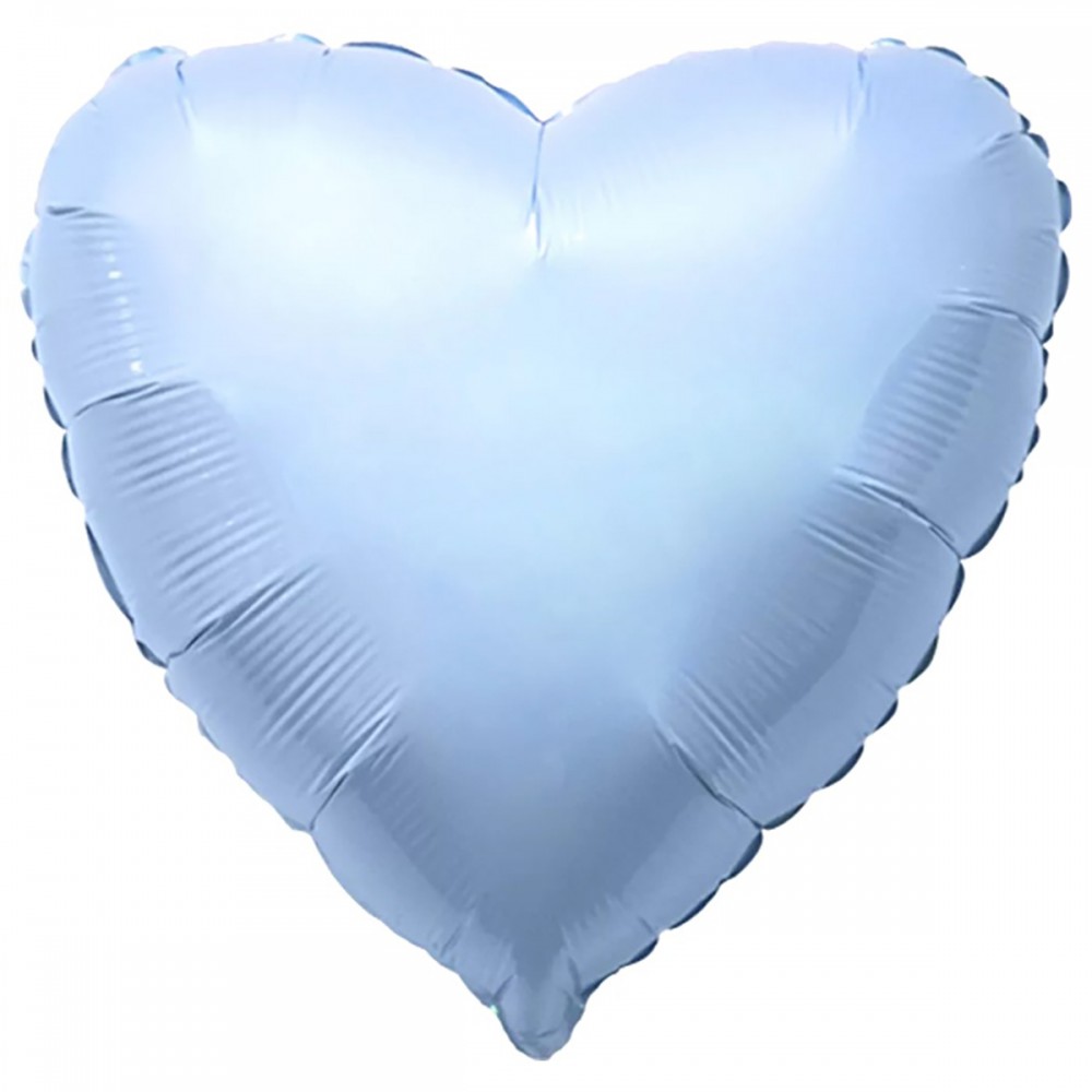 Ф б/рис 18" сердце пастель blue