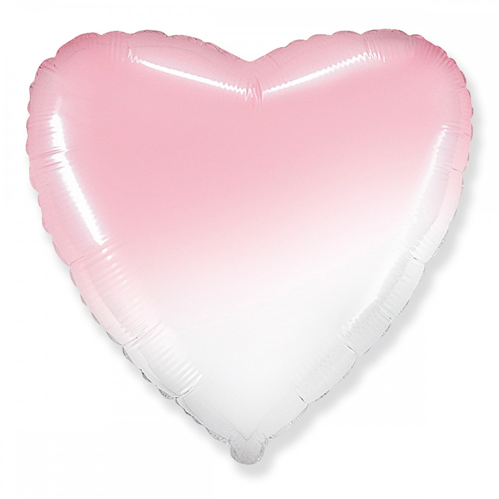 Ф б/рис 32" сердце градиент розовый
