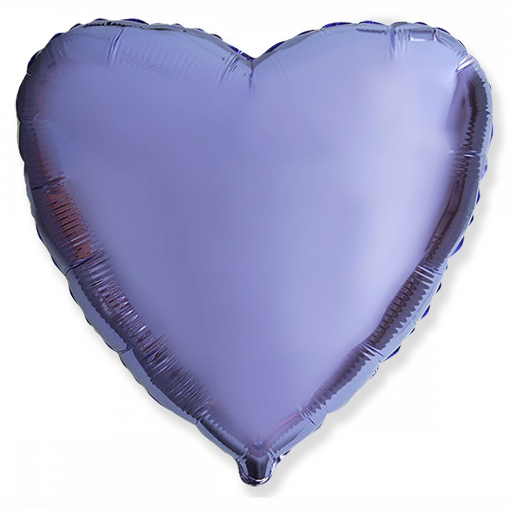Ф б/рис 18" сердце металлик lilac