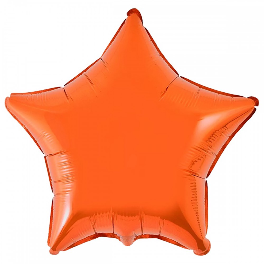 Ф б/рис 18" звезда металлик orange