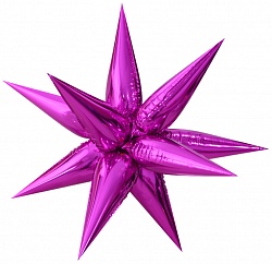 Шар ф 26" звезда фигурная металлик пурпурный 65 см