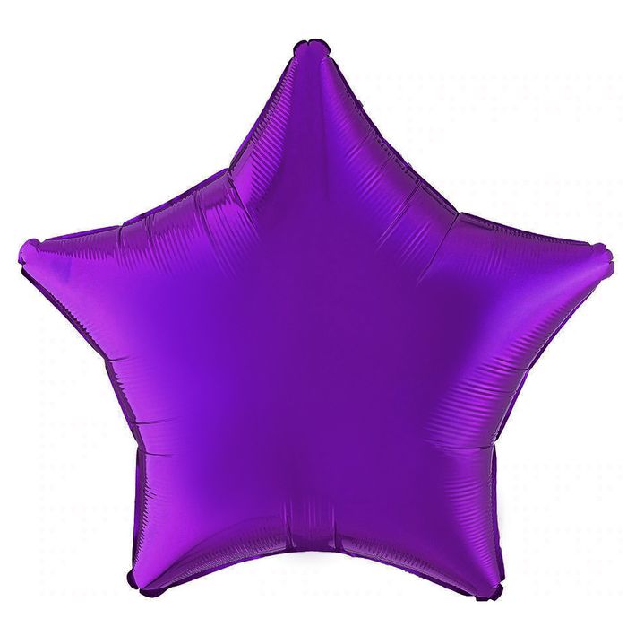 Шар Ф 18  Звезда Металлик фиолетовый/Рurple 45 см /К