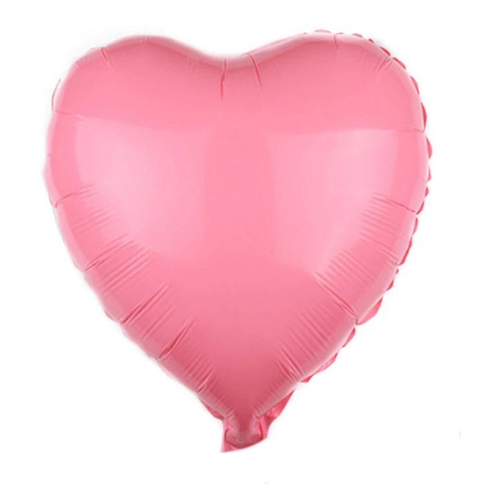 Шар Ф 18  Сердце Пастель розовый/Рink 45 см /К