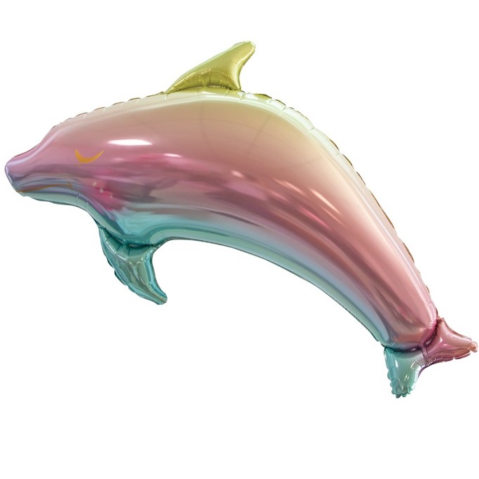 Шар ФИГУРА/35  Дельфин радужный 88 см /К
