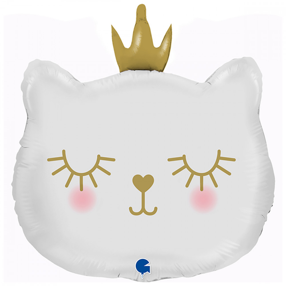 Г ФИГУРА Голова кошки белая в короне